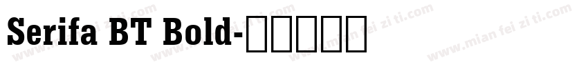 Serifa BT Bold字体转换